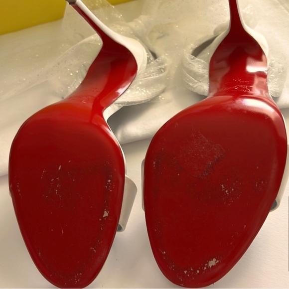 Sandale du Désert sandals. Satin crêpe, 100mm heels, glittered tulle ties. - Picture 11 of 15